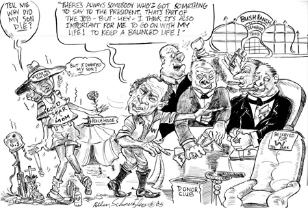 political cartoon about President Bush 