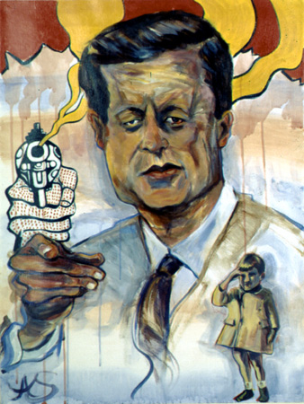  caricature of President Kennedy